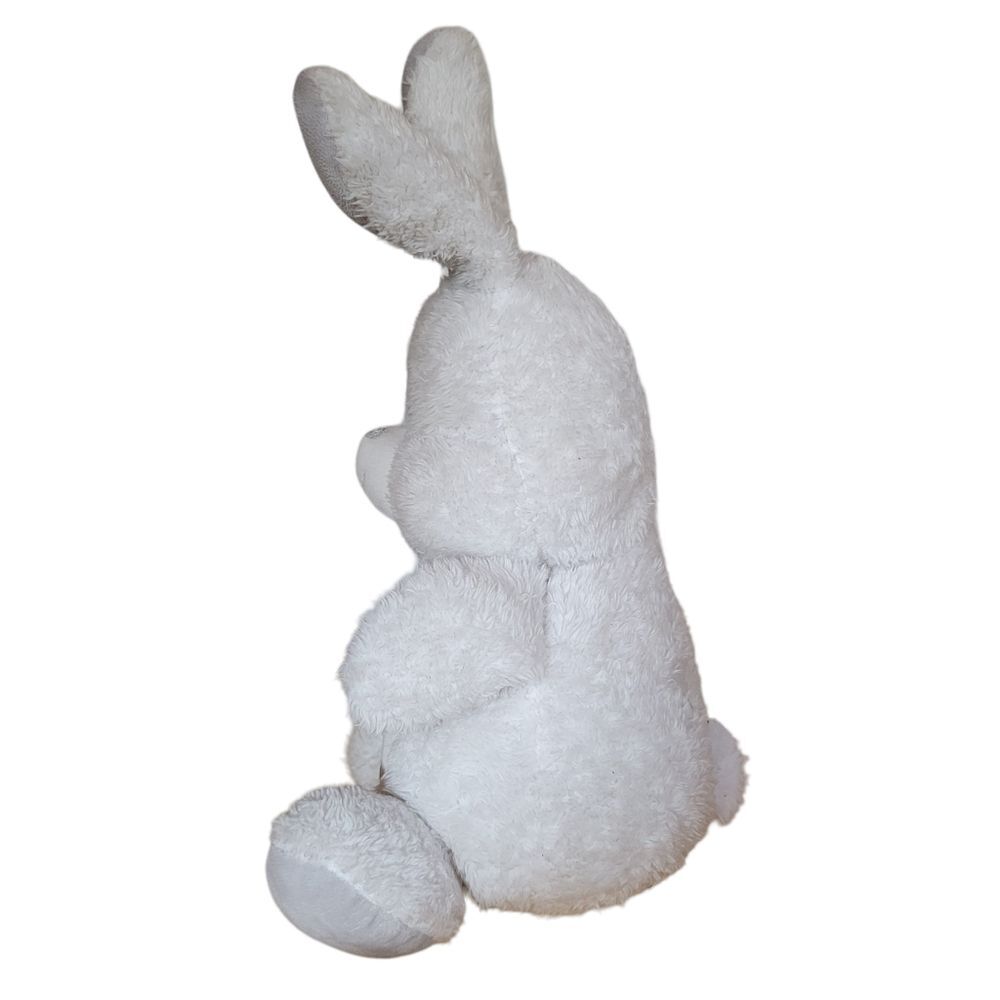 Kelly Baby My First Easter Bunny Rabbit White With Grey Ears RATTLE Plush! - Picture 2 of 7